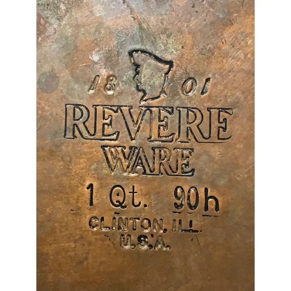 Vintage Revere Ware Copper Bottom Cooking Set Pot Pan Lot of 10